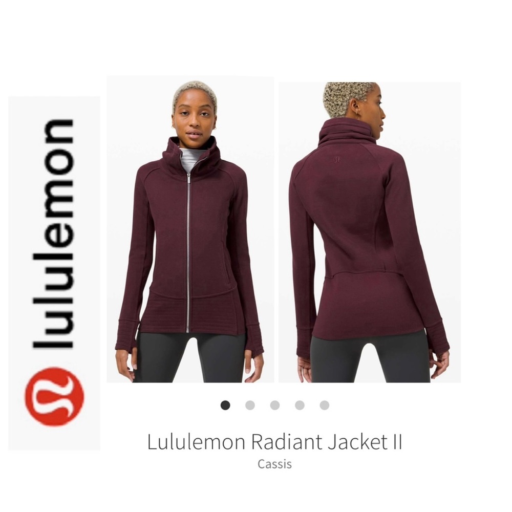 Lululemon Radiant Jacket Dark Burgundy. Sz 8